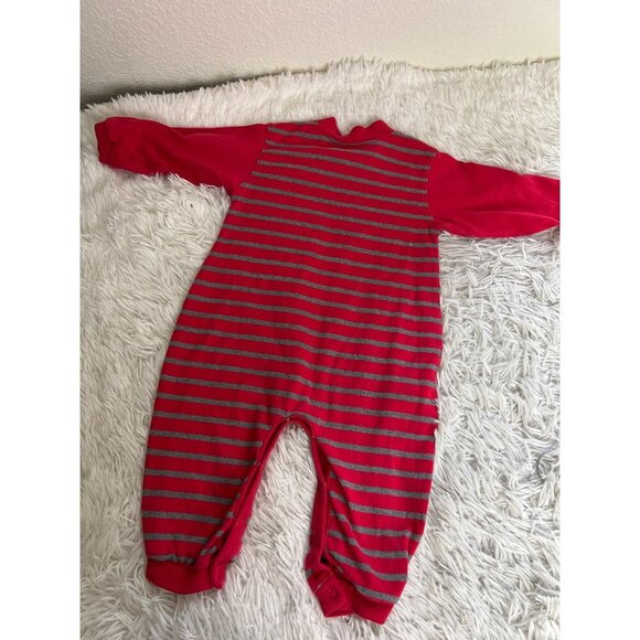 Baby B'Gosh Vintage Striped Romper Jumper Seal SOFT Gray Red Striped 18MOS - Picture 6 of 6